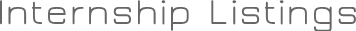 Internship Listings Internship Listings